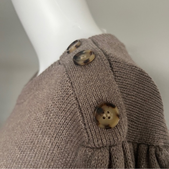 NEW Ann Taylor LOFT Knit Sweater Taupe Neutral Cotton Womens Size Large L - Picture 3 of 8